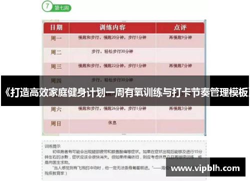 《打造高效家庭健身计划一周有氧训练与打卡节奏管理模板》